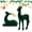 Green, variant on Reindeer Christmas Decor - Christmas Reindeer 2Pcs, Flocking Reindeers Figures | Red and Green Aesthetic Standing Sitting Elk Statue for Workplace Bedside Table Party Kitchen