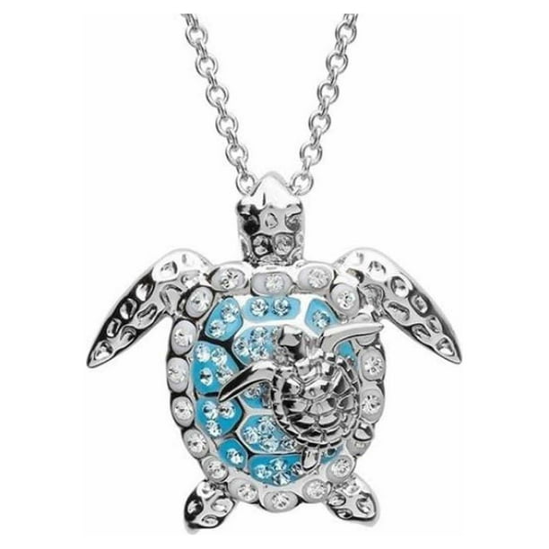 Penkiiy Friendship Sea turtles Pendant Chain Necklace Good Luck Dainty Hawaii Turtle Pendant Ocean Jewelry for Turtle Lovers Boho Holiday Beach Jewelry Confirmation Gifts Walmart