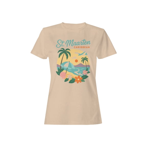 St. Maarten Caribbean Sunset Vibes Women's T-shirt