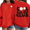 thumbnail image 2 of XUELUO Big Girls Sweatshirts Round Neck Long Sleeve "Cool Big Sis Club" Pattern Tops Spring Streetwear Oversized Comfort Tops, 2 of 6