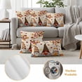 thumbnail image 6 of Fall Gnomes Outdoor Waterproof Pillow Covers, Thanksgiving Maple Leaf Rustic Pumpkin Decorative Square Throw Pillowcase Sofa Cushion Sham for Patio/Couch/Chair, 20"x20" 2 Pack, 6 of 8
