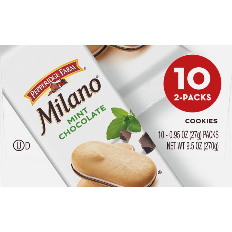 Pepperidge Farm, Milano Cookies, Mint, 10 Packs, 2 Cookies per