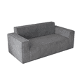 thumbnail image 4 of Sofa-in-a-Box, Memory Foam 3-Seater Couch, No Installation & Easy to Transport, Deep Seat Modern Sofa with Corduroy Fabric, Couch for Living Room, Bedroom, Apartment, Home Office,gray, 4 of 10