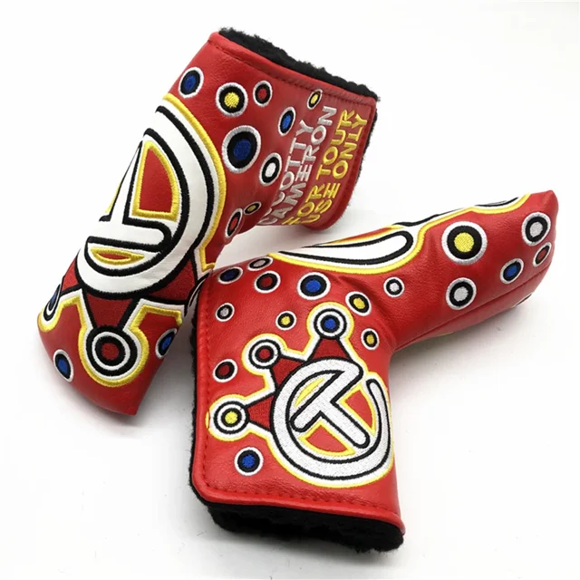 Golf Blade Putter Cover Putter Cover Golf Putter Head Cover Headcover Shamrock Embroidered Blade Fit All Brands GH001-GEFQT090-1pcs