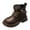 Brown, variant on Girls Boots Lace Up Combat Boot Side Zipper Comfortable Boots Boys Brown (Little Kid/Big Kid),12