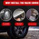 thumbnail image 3 of Tapones para válvulas de neumáticos de coche, ziciner, aleación de aluminio, 8 unidades, plateadas, 3 of 6