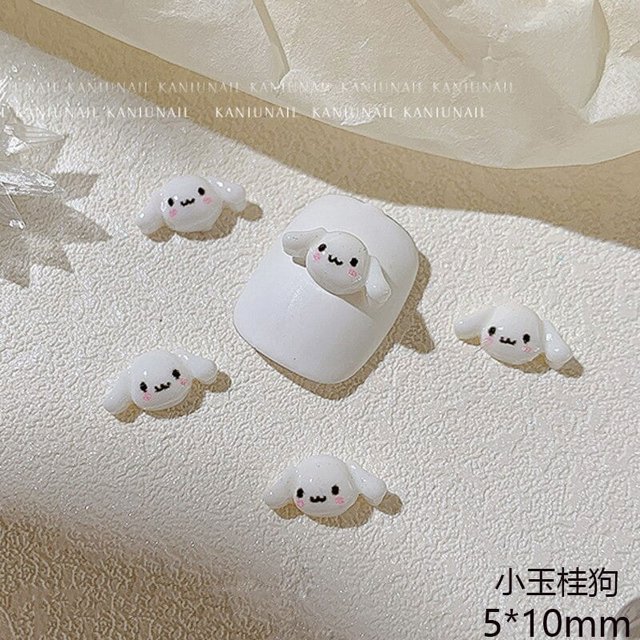Parches de uñas postizas Sanrio Hello Kitty, Anime Kuromi MyMelody, piezas de bricolaje, accesorios de joyería, estilo dulce, juguetes de dibujos animados, regalo, 20 piezas