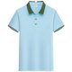 thumbnail image 4 of Negocios Casual Tops de Manga Corta de las Mujeres Collar de Solapa Botón-Abajo Camisa, Suave Blusa Transpirable para la Oficina Y el Uso Diario, 4 of 6