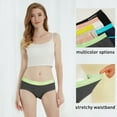 thumbnail image 2 of INNERSY Underwear for Women Cotton Hipster Panties Wide Waistband Pack of 6 (Medium, Athletic), 2 of 6