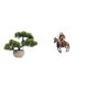 thumbnail image 1 of Bonsái Artificial Acrílico, Adorno De Caballero, Planta Artificial, Centro De Mesa, Colección, Impermeable, Decoración De Escritorio, Regalo Para El Hogar, 1 of 8