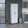 thumbnail image 5 of Dtwnek 2 Doors Storage Cabinet with 5 Inner Shelves and Handle, Perfect for Living Room, Dining Room, Kitchen, White, 5 of 5