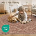 thumbnail image 4 of ODIKA 6'x9' Washable Area Rug Kilim Traditional Boho Geometric Interlocking Motifs Vintage for Queen Size Bedroom, Under Bed, Master Suite, Easy Care, Non-Shedding, 4 of 7