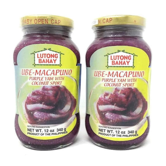 Lutong Bahay Ube Macapuno Purple Yam with Coconut Sport, 12 Ounces, 2 Jars
