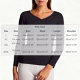 thumbnail image 4 of Undershirt for Women Ultra Thin Long V Neck Base Layer Top Black XL, 4 of 6