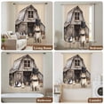 thumbnail image 6 of Easter Bunnies Sheer Curtains 63 Inches Long, Vintage Farmhouse Rabbits Countryside Light Filering Curtains, Breathable Simi Curtain Privacy Drapes for Living Room Bedroom Window Treatment, 6 of 9
