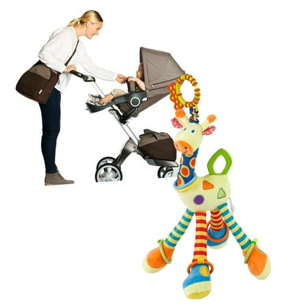 Teddy Rattle - Cotton Infant Baby Development Soft Giraffe Animal Handbells Rattles Handle Toys BB Tooth Gum Newborn Baby Teddy Kids Toy