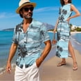 thumbnail image 2 of Yuyamidu Matching Vacation Outfits for Couples Mens Summer Shirts Palm Tree Dress Womens Summer Maxi Dress Button Up Short Sleeve Shirts for Men Casual Shirt Matching Couples Men's XL, 2 of 7