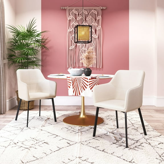 Adage Dining Chair Beige Dining Chair, Modern Style, Comfy and durable polyester fabric, Plywood, Indoor Dining