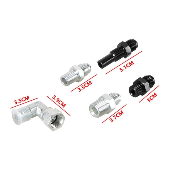 for Chevy for Ford TH350 700R4 TH400 SS Braided Transmission Cool Hoses Lines Kit