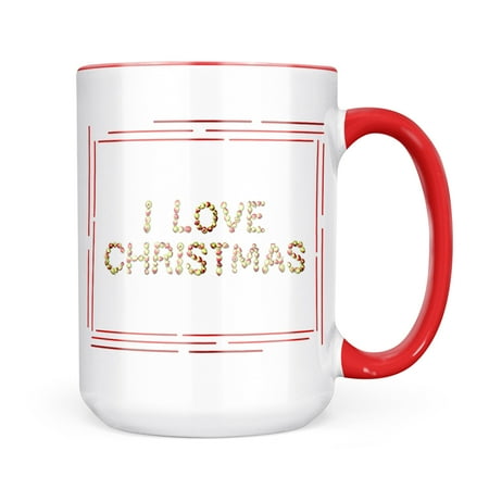 

Neonblond I Love Christmas Apples Mug gift for Coffee Tea lovers