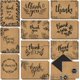 thumbnail image 1 of 120 elegantes tarjetas de agradecimiento de papel kraft blanco con sobres y pegatinas de papel kraft, 6 diseños a granel con letras negras para bodas, negocios, formales y todas las ocasiones, 4 x 6, 1 of 6