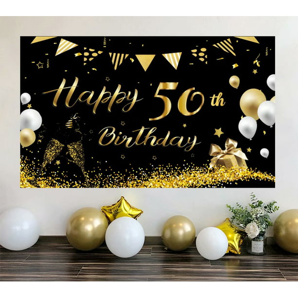 Hãy để hình ảnh nền đen vàng chủ đề sinh nhật lần thứ 50 thực sự truyền tải sự quan tâm và độc đáo của bạn đến người thân của mình trong bữa tiệc này.