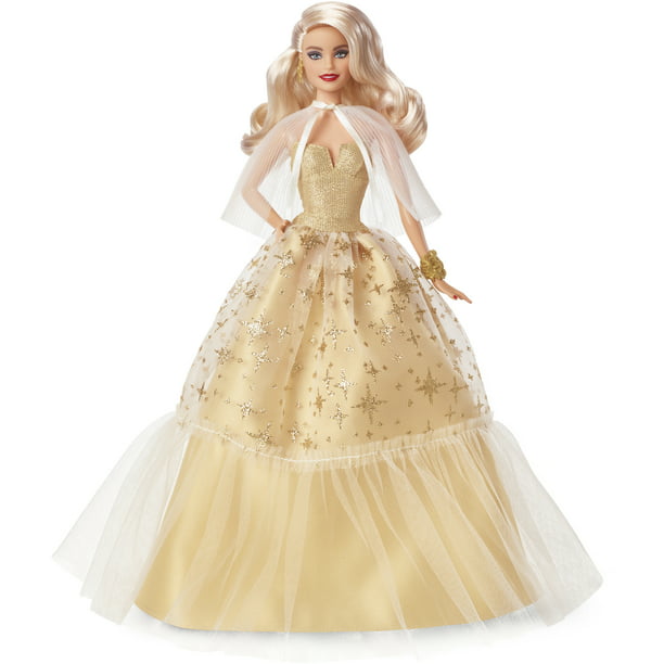 2023 Holiday Barbie Doll, Seasonal Collector Gift, Golden Gown and ...