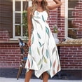 thumbnail image 4 of Styesk Robes pour Femmes Mode Été Imprimé Sans Manches Col Rond Décontracté Débardeur Robe, 4 of 7