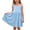 Blue, variant on Tdoqot Toddler Halter Girls Sundress- Casual Sleeveless Cute Summer Princess Dresses with Pockets Hot Pink Size 2-10 T