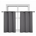 thumbnail image 2 of K30 2 Panels Ivory thermal short curtain blackout 100% privacy for kitchen bathroom decor with grommets top size 28" wide X 36" length each panel, 2 of 4