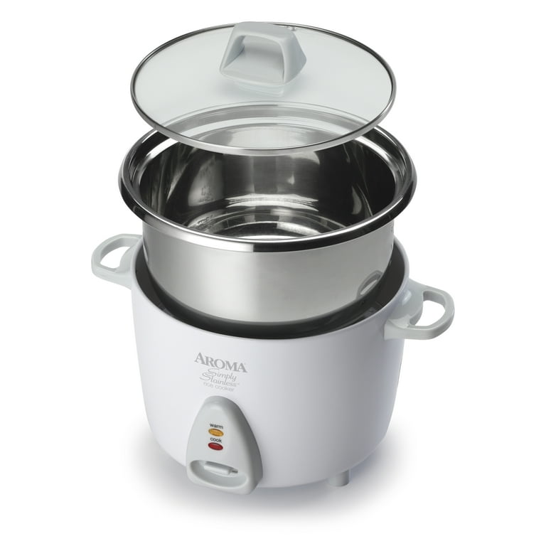 Aroma Housewares Select Stainless Rice Cooker & Warmer with Uncoated Inner  Pot, 14-Cup(cooked) / 3Qt, ARC-757SG