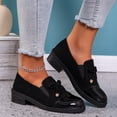 thumbnail image 5 of KELINFONG Women's Loafers Slip on Lug Sole Penny Loafer Platform Casual Round Toe Low Heels Work Shoes, 5 of 7