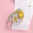 thumbnail image 5 of EOEMY Gorgeous 925 Silver Filled Rings Women Cubic Zirconia Party Jewelry Size 6-10-8, 5 of 5