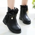 thumbnail image 3 of Dakaela Girls Ankle Boots Kids Side Zipper Dress Booties Fall Winter Wedding Party Slip on Shoes 4-12Y, 3 of 9