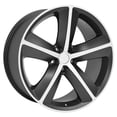 thumbnail image 3 of 20x9 Wheel Fits Dodge, Chrysler - SRT Style Satin Black Rim with Machined Face, Hollander 2357, 3 of 3