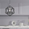 thumbnail image 5 of Livex Lighting  Geometric Shade 1-Light 13-inch Mini Pendant - 13"Dia. x 21"-80"Adj. H Scandinavian Gray, 5 of 11