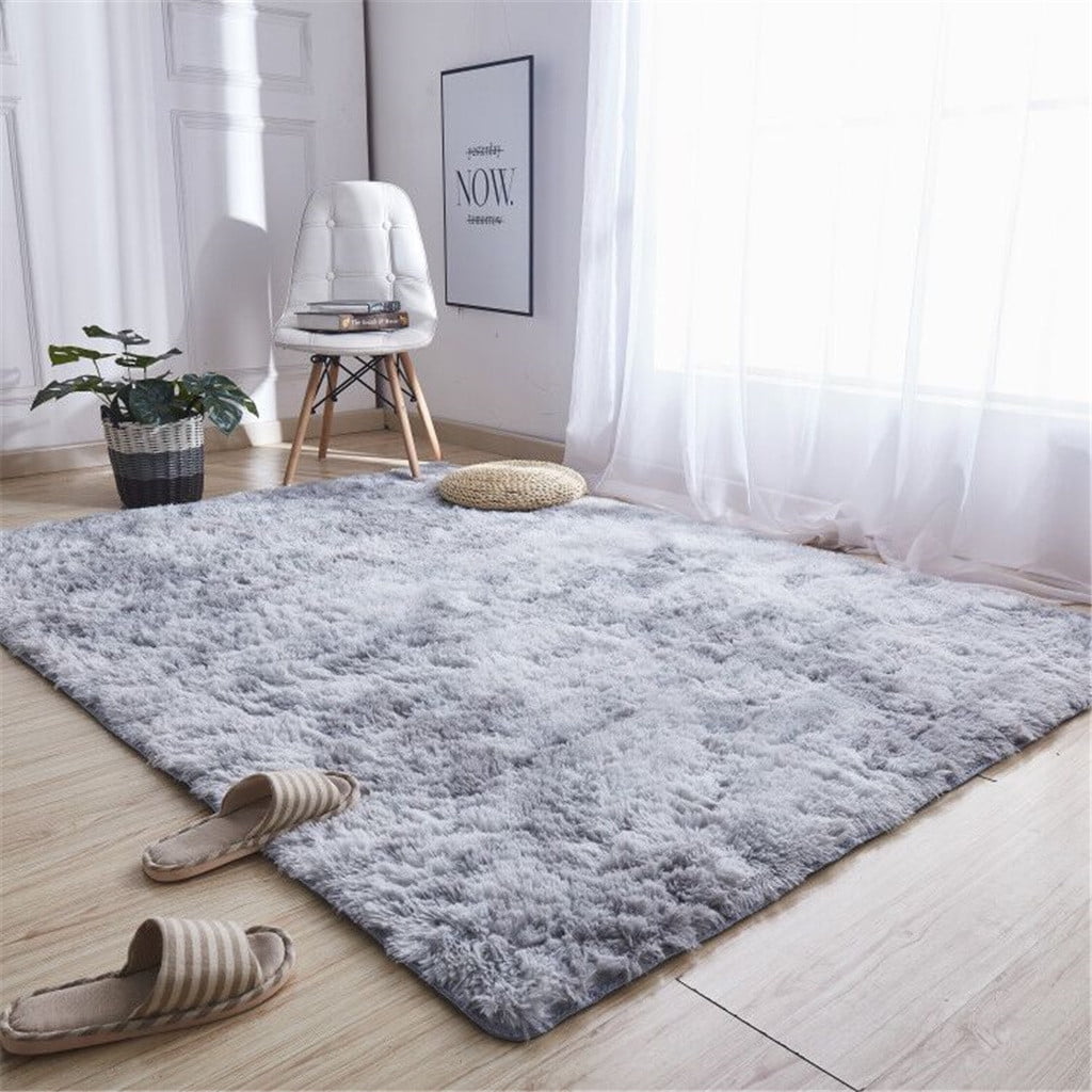 Soft Modern Area Rugs Shaggy Nursery Rug Home Room Plush Carpet Decor Cushion 
