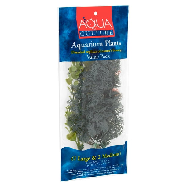 Aqua Culture Aquarium Plants 3Piece Value Pack, 3Pack