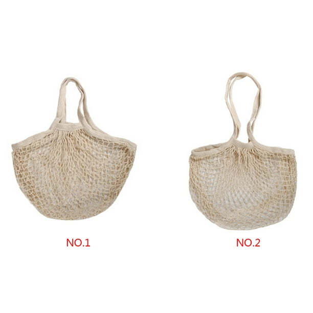 2pcs Mesh Net Turtle Bag String Shopping Bag Reusable Fruit Storage Handbag  Totes Women Shopping Mesh Shopper Bag 