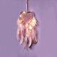 thumbnail image 4 of ZHAOCHENG Atrapasueños, luz LED estilo bohemio hecha a mano para decoración de dormitorio de coche, atrapasueños para colgar en la pared, decoración romántica (rosa claro, claro), 4 of 5