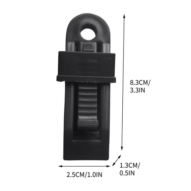 Clip de Carpa de Plástico Clip de Fijación de Cuerda a Prueba de Viento, Material Abs para Tela Impermeable de Lona Parasol, Agarre de Cerradura de Uso Pesado