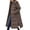 Coffee Brown, variant on Women's Long Puffer Coat Winter Maxi Quilted Padded Parka with Removable Hood Warm Hooded Jacket
