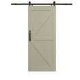 thumbnail image 2 of Montana MT3684WAHKKD 84 x 36 in. White Ash H & K-Style PVC Barn Door Kit, 2 of 3
