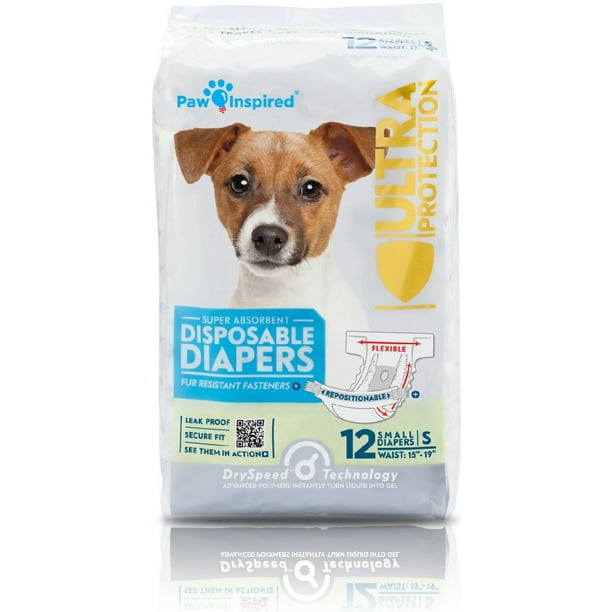 Paw Inspired Disposable Puppy Dog Diapers Female| for Dogs in Heat ...