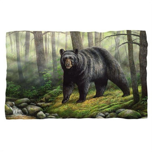 Trevco WW373-BKT1-36x58 36 x 58 in. Wild Wings & Woodland Morning 2 Polyster Fleece Blanket, White