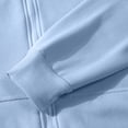 thumbnail image 6 of Women's 2 Piece Fall Active Sets Loose Fit Zip Front Hooded Track Top Drawstring Jogging Pants Athletic Daily Outfits Light Blue XL, 6 of 6