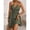 Olive Green-L, variant on Olive Green Halter Neck Ruched Bust Tiered A-Line Mini Dress