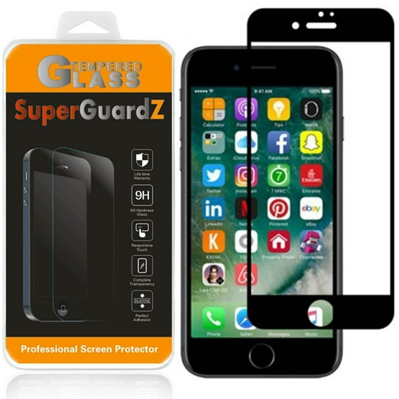 For iPhone SE (2nd Generation, 2020) - SuperGuardZ FULL COVER Tempered Glass Screen Protector [Edge-To-Edge Protect, Anti-Scratch, Anti-Bubble]   2 Stylus Pen