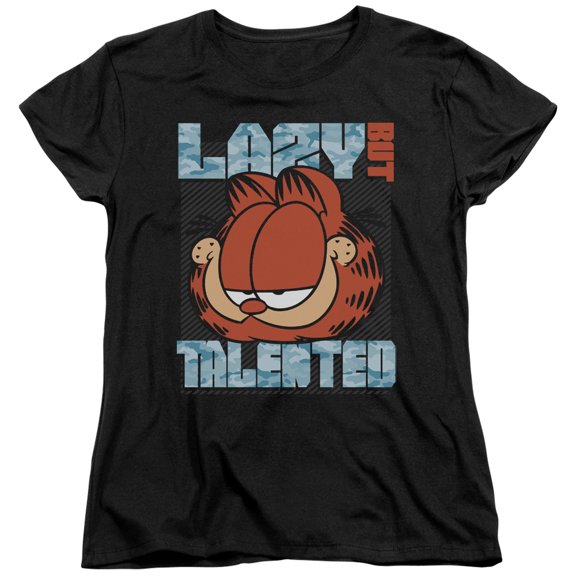 Garfield Lazy But Talented S/S Women's T-Shirt Black