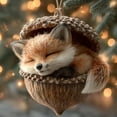 thumbnail image 3 of Forest Animal Acorn Ornaments,Cozy Forest Christmas Decorations, 2D Acrylic Cute Forest Animal Christmas Trees Hanging Ornaments,Rustic Nature-Themed Home Decor, Animal Lovers Gift(Fox), 3 of 7